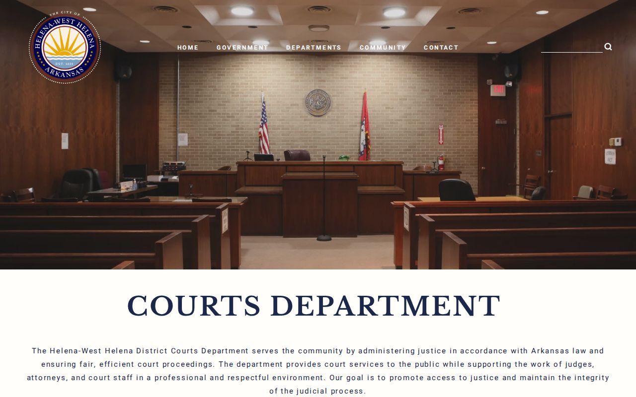 Helena-West Helena criminal court records department page