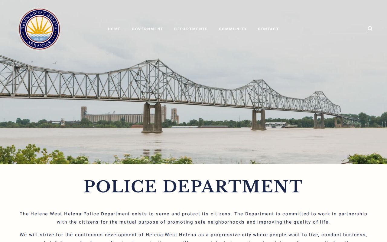 Helena-West Helena criminal records police department page